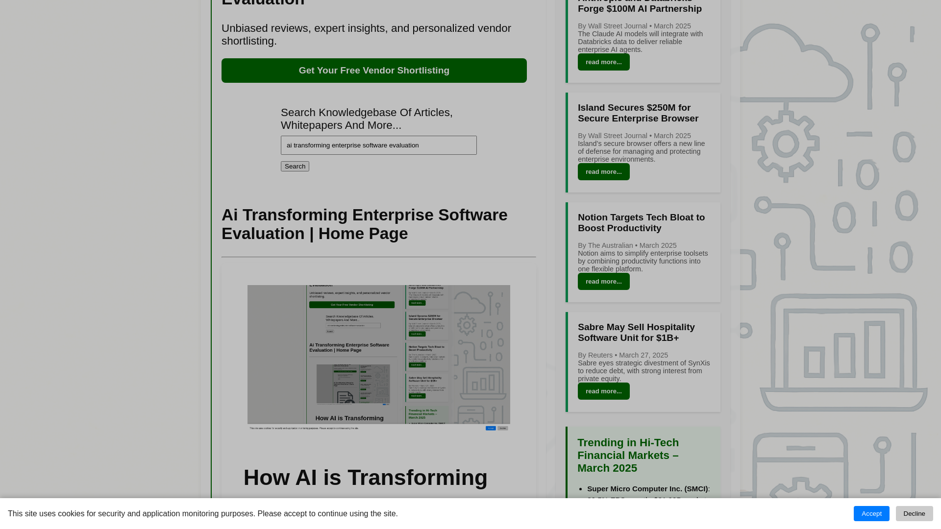 Image 1 for enterprise software evaluation