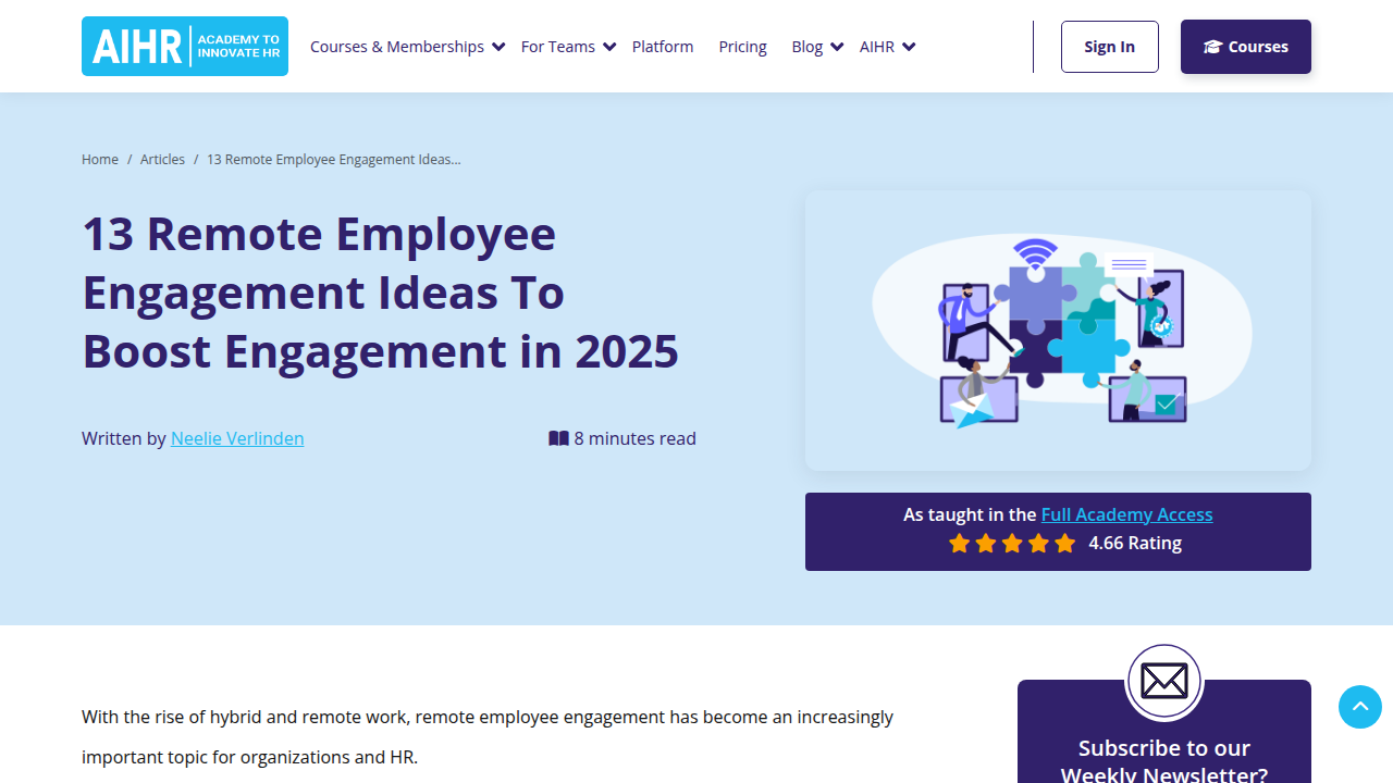 13 Remote Employee Engagement Ideas for 2025 - AIHR