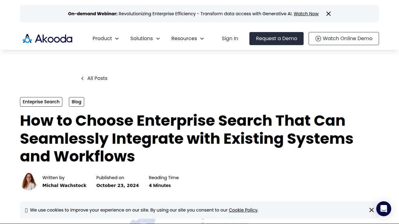 Enterprise Search Integration with Existing Systems and Workflows