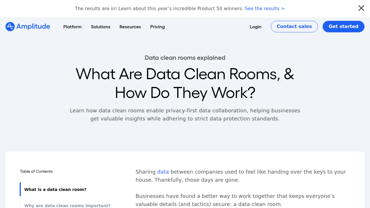 What Are Data Clean Rooms, & How Do They Work? | Amplitude