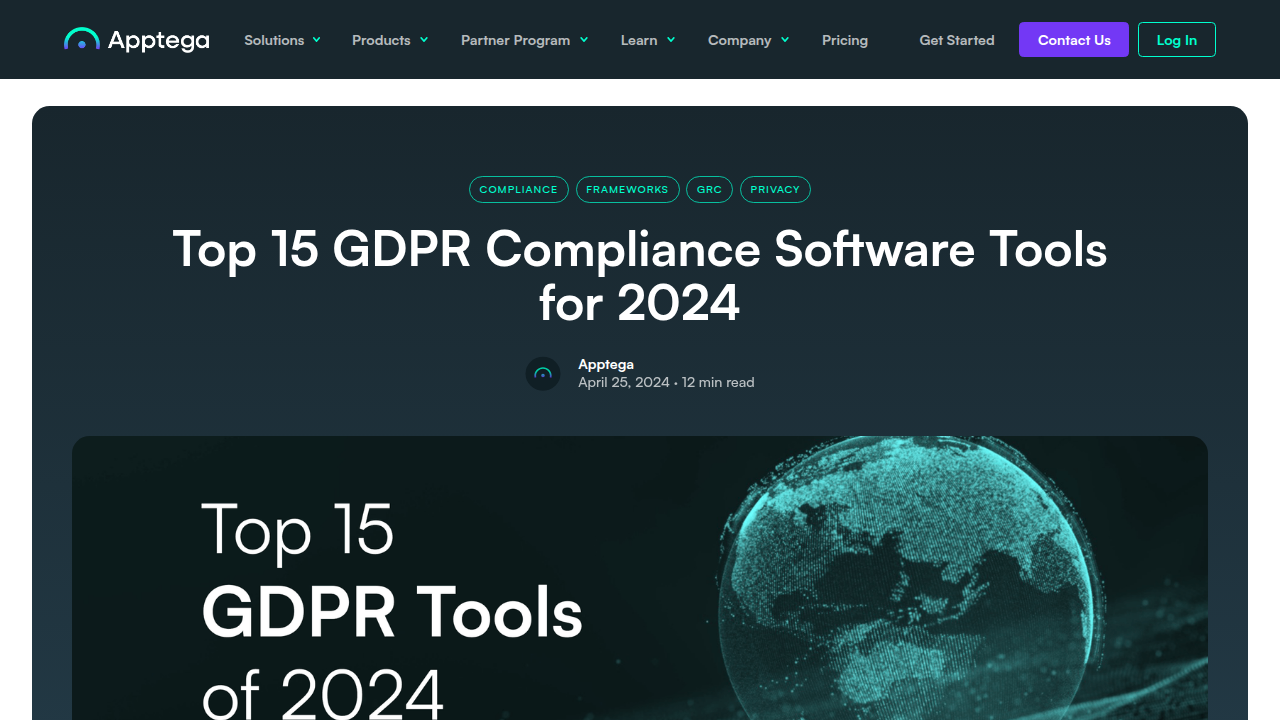Top 15 GDPR Compliance Software Tools for 2024 - Apptega