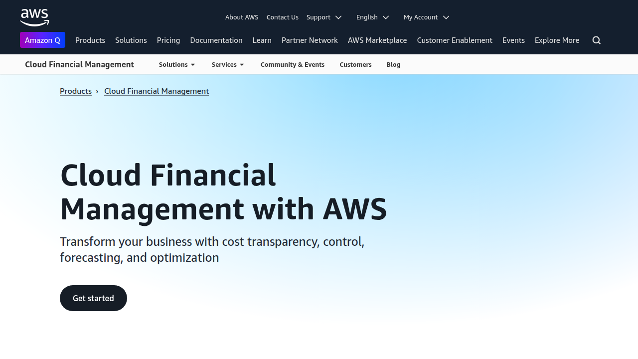 Cloud Cost Management - AWS Cloud Financial Management
