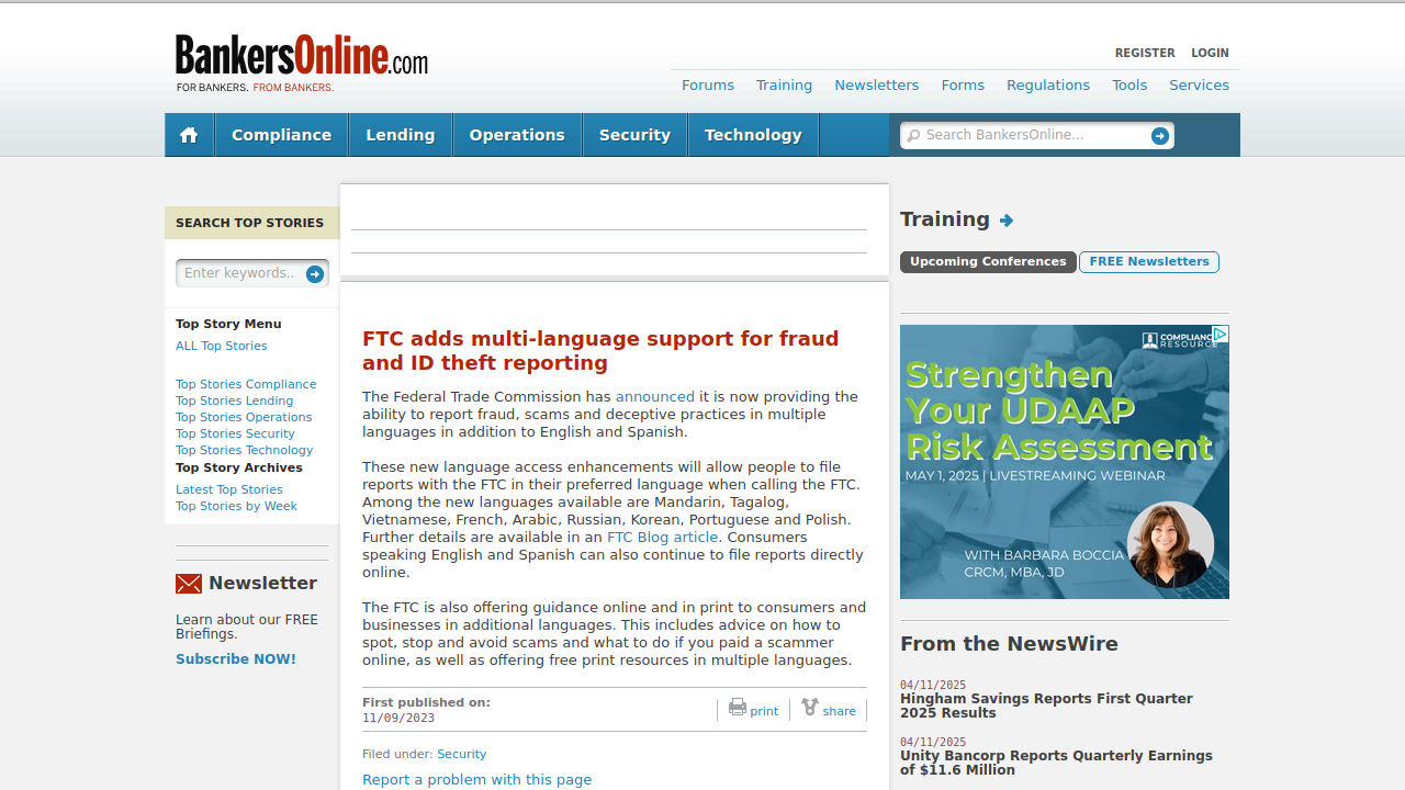 FTC adds multi-language support for fraud and ID theft reporting