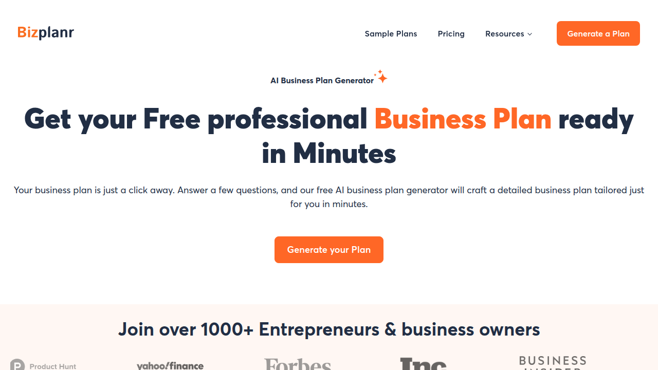 Free AI Business Plan Generator: Create Your Plan in …