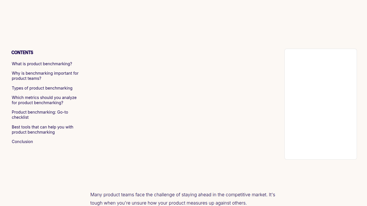 Product benchmarking: A comprehensive guide (2024) - Blitzllama