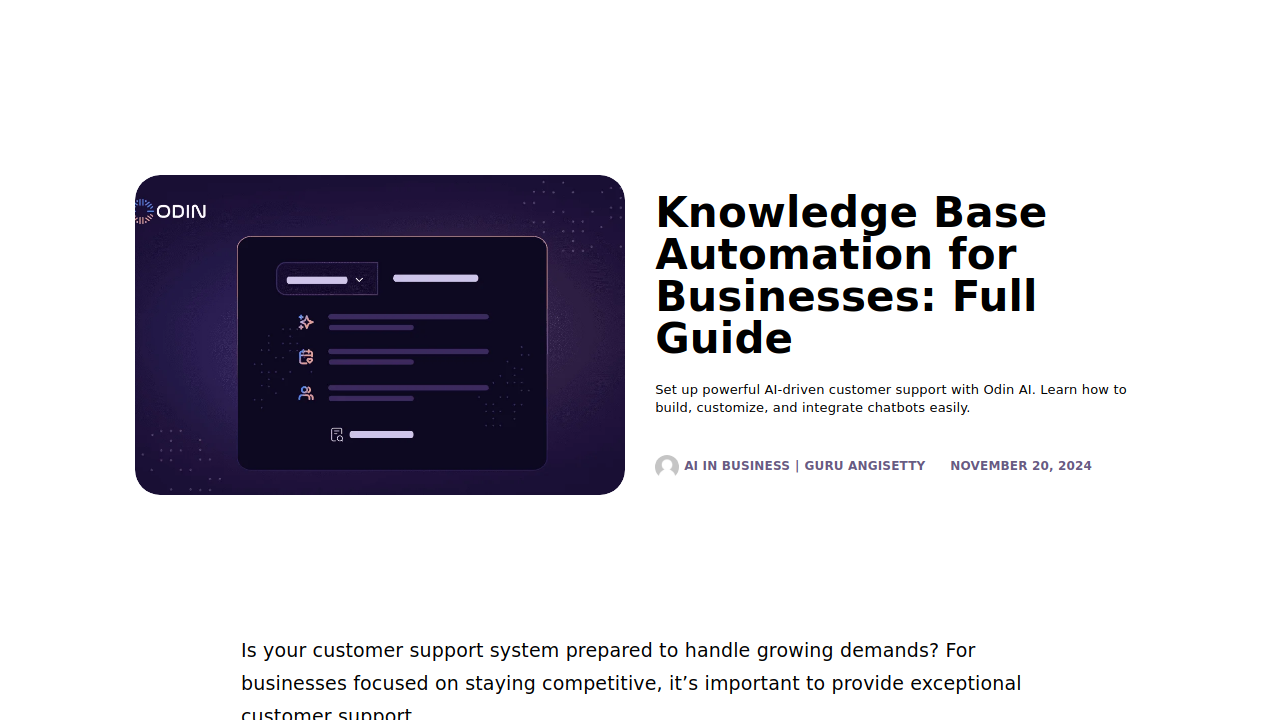 Knowledge Base Automation for Businesses: Full Guide