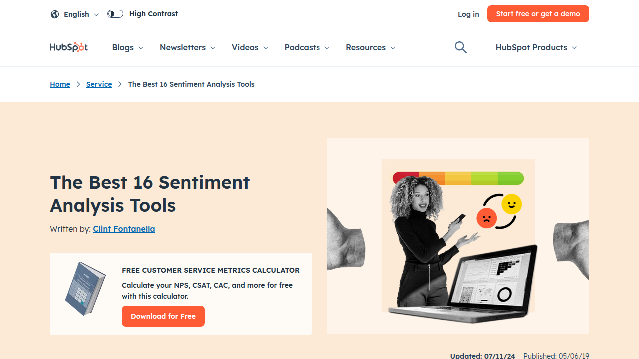 The Best 16 Sentiment Analysis Tools - HubSpot Blog