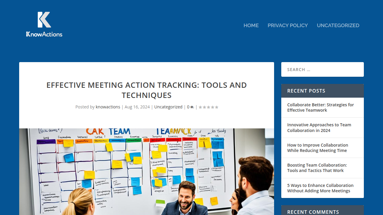 Effective Meeting Action Tracking: Tools and Techniques