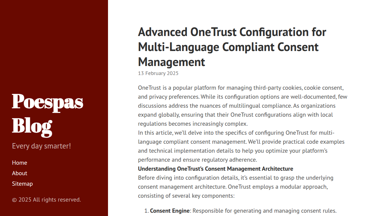 Advanced OneTrust Configuration for Multi-Language Compliant …