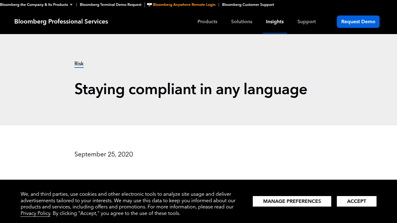 Staying compliant in any language | Insights | Bloomberg …