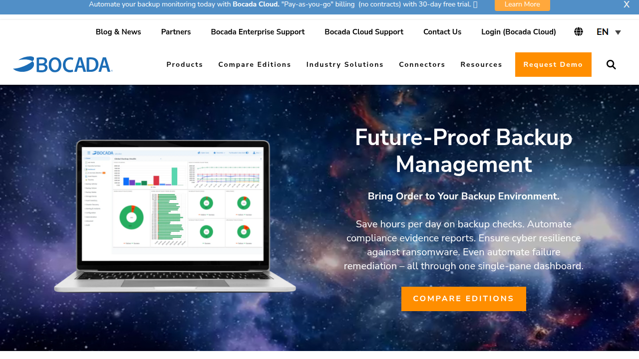 Future-Proof Backup Monitoring | Automate & Centralize | Bocada