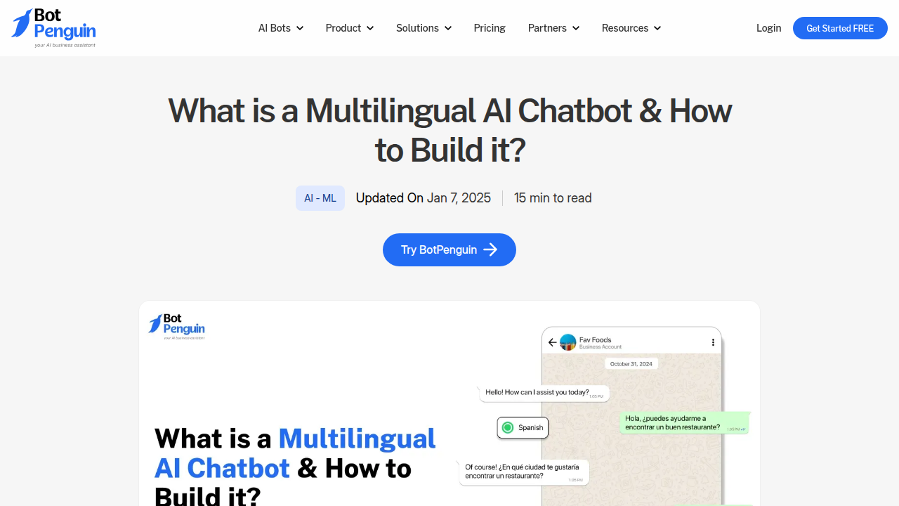 What is a Multilingual AI Chatbot & How to Build it? - BotPenguin