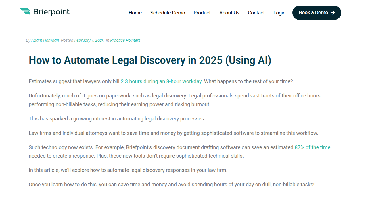 How to Automate Legal Discovery in 2025 (Using AI) - Briefpoint