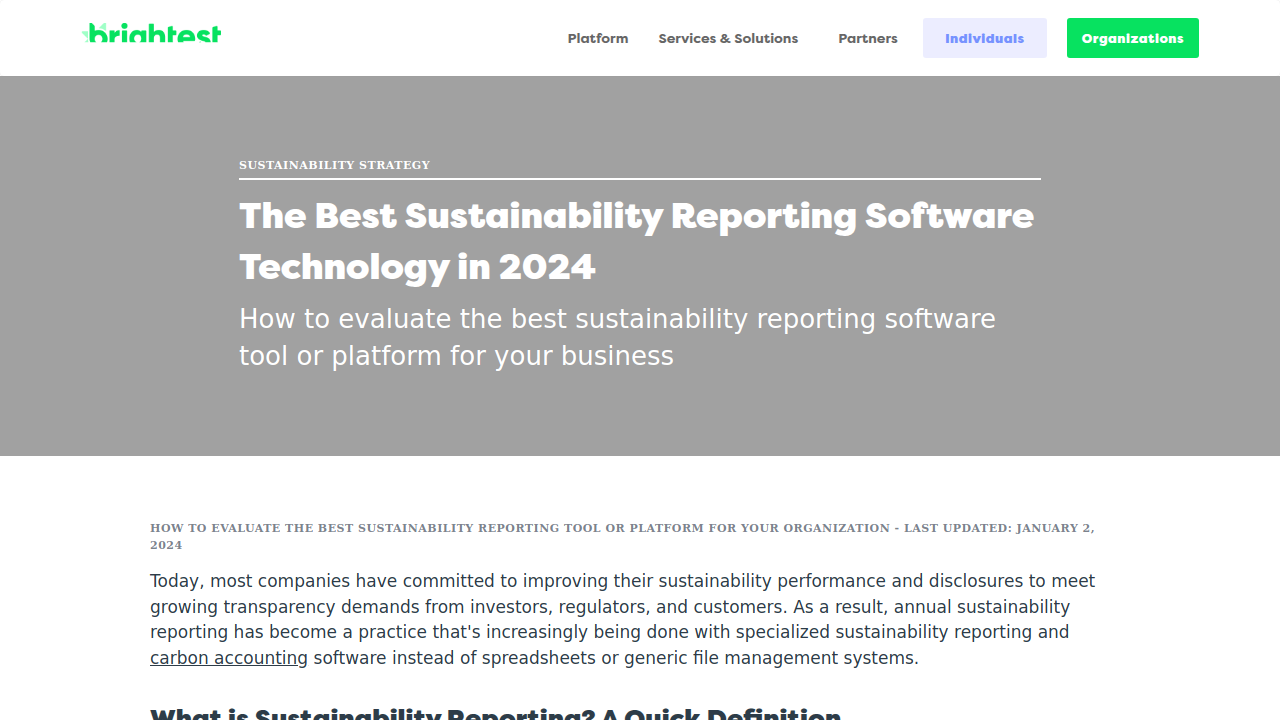 The Best Sustainability Reporting Software …