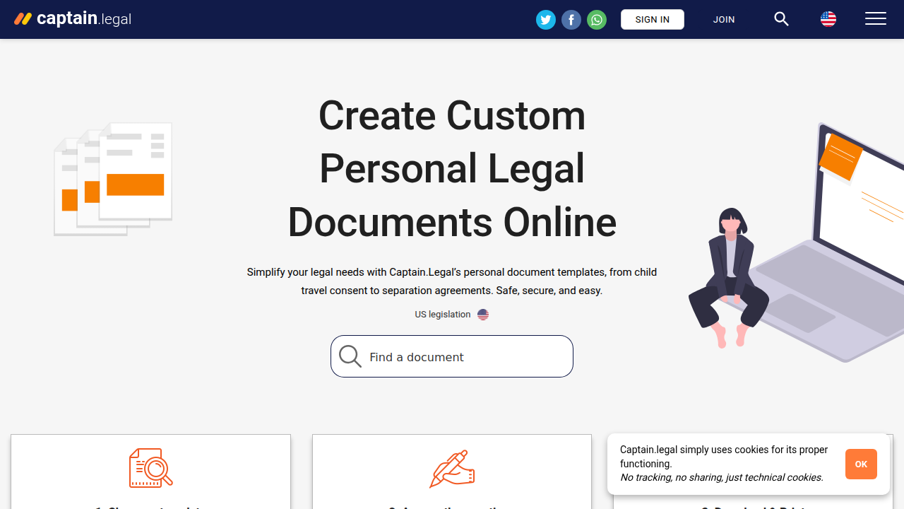 Create Custom Personal Legal Documents Online - captain.legal