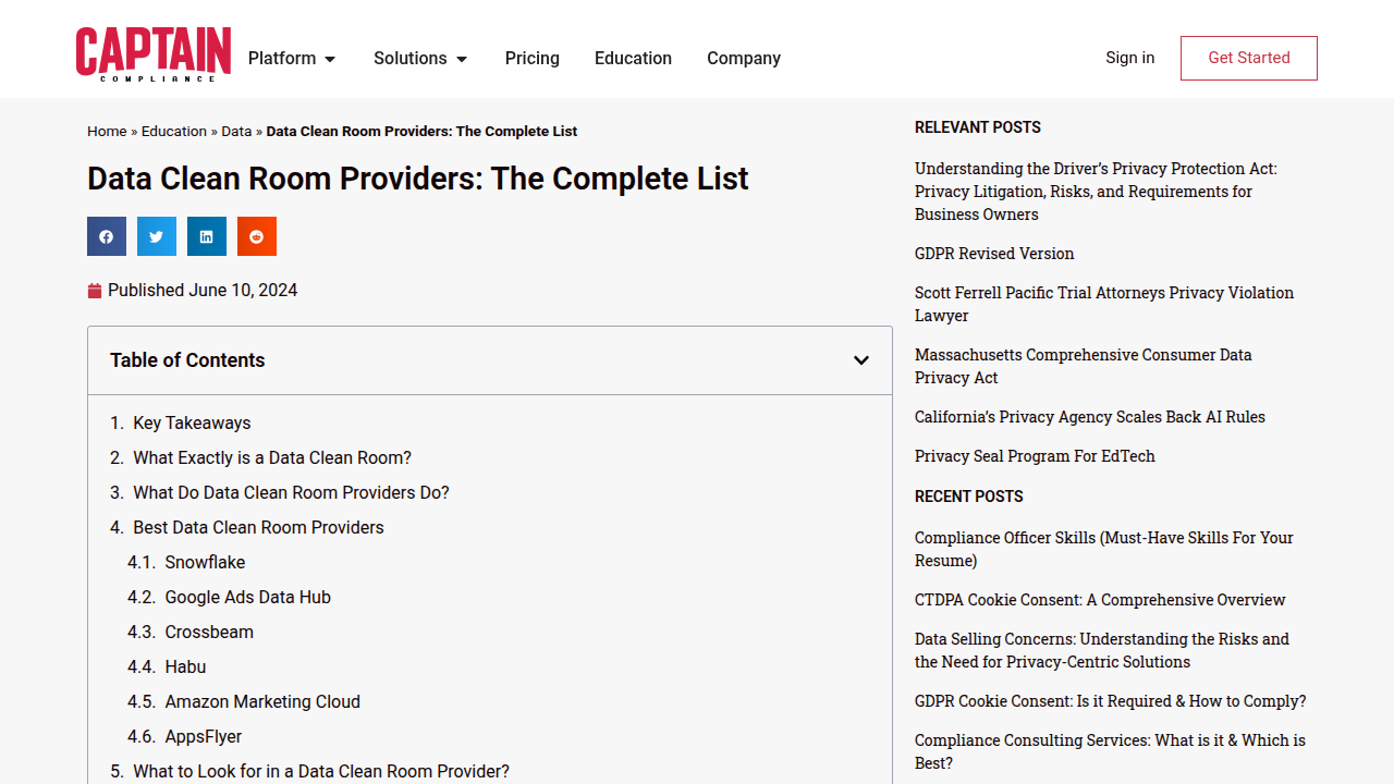 Data Clean Room Providers: The Complete List