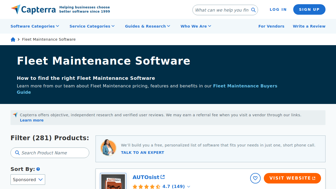 Best Fleet Maintenance Software 2025 - Capterra