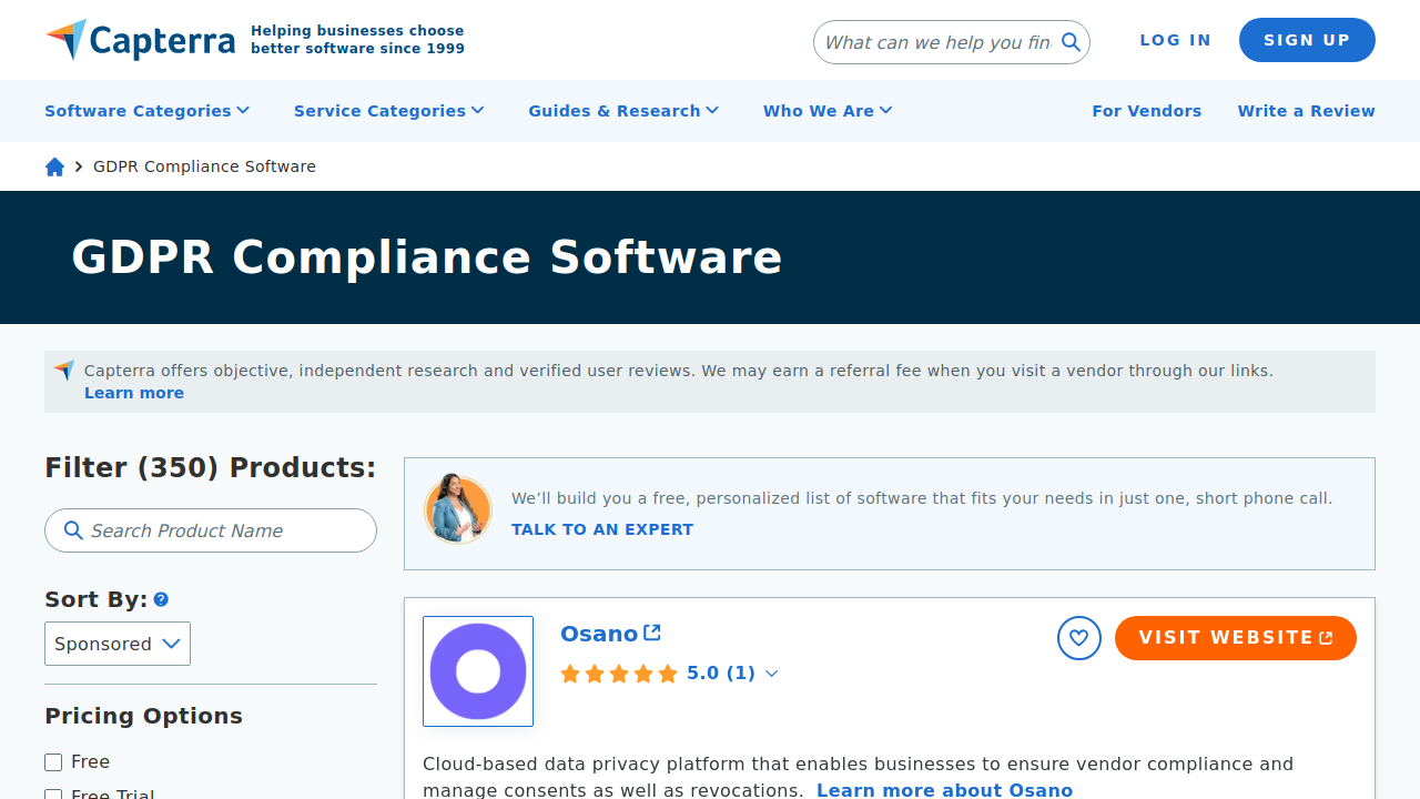 Best GDPR Compliance Software 2025 - Capterra