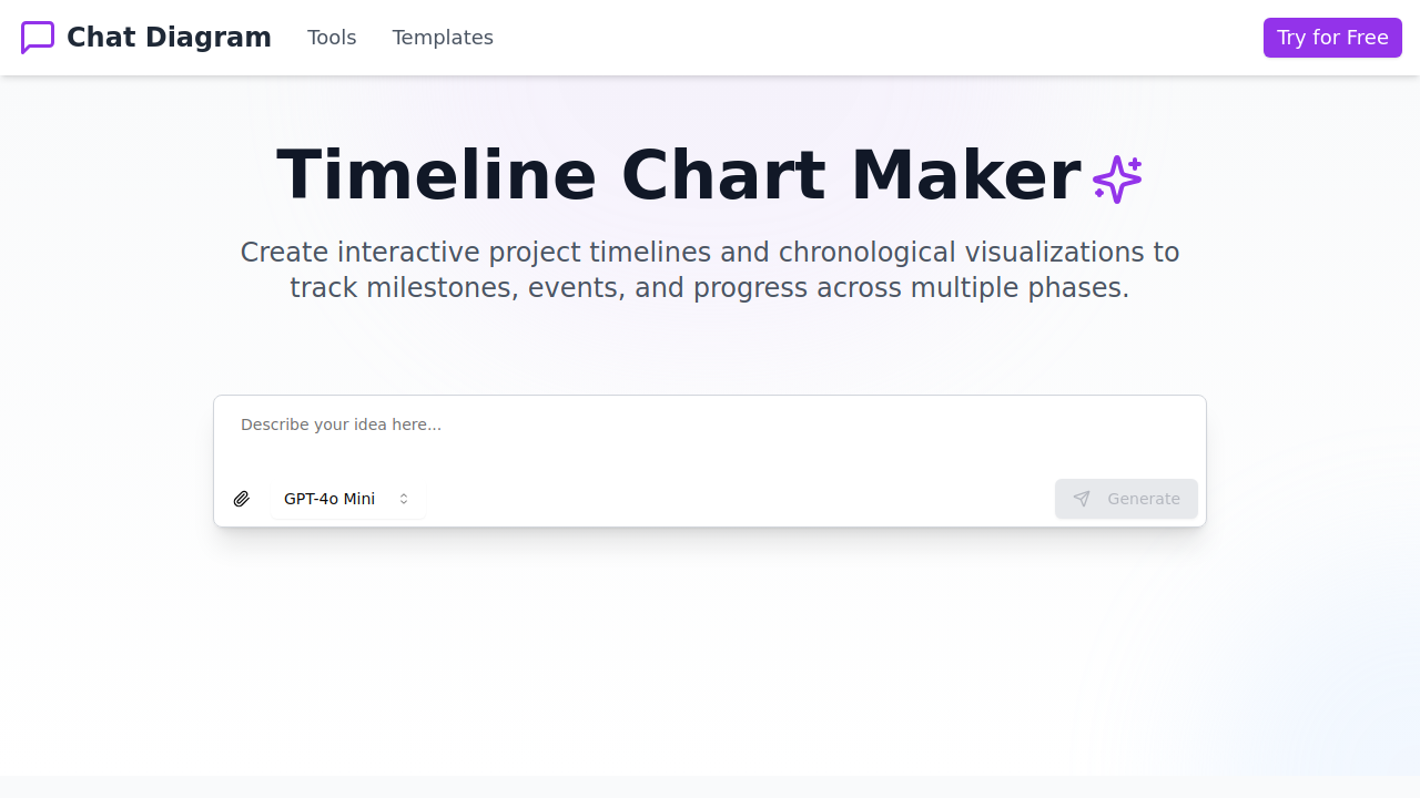 Free AI Timeline Chart Maker | Visual Project Planning in 10s