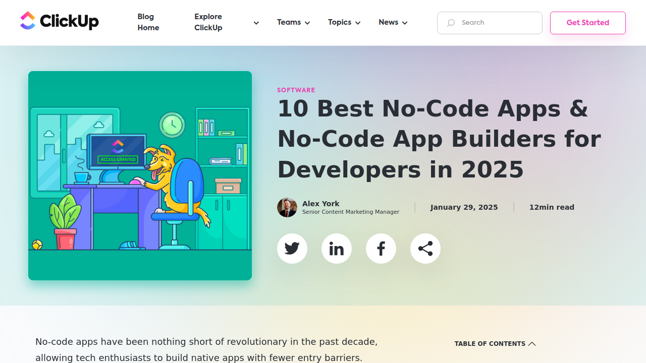 10 Best No-Code Apps & No-Code App Builders in 2025 - ClickUp