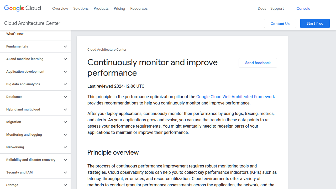 Continuously monitor and improve performance - Google Cloud