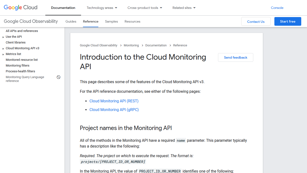 Introduction to the Cloud Monitoring API