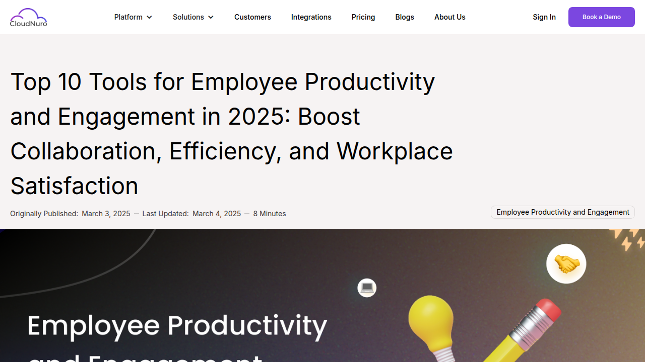 Top 10 Tools for Employee Productivity and Engagement in 2025: …