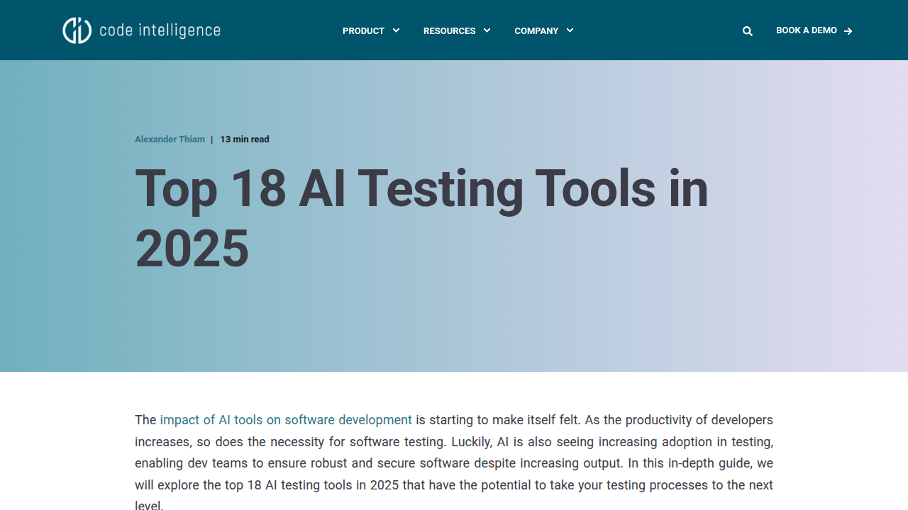 Top 18 AI-Powered Software Testing Tools in 2024