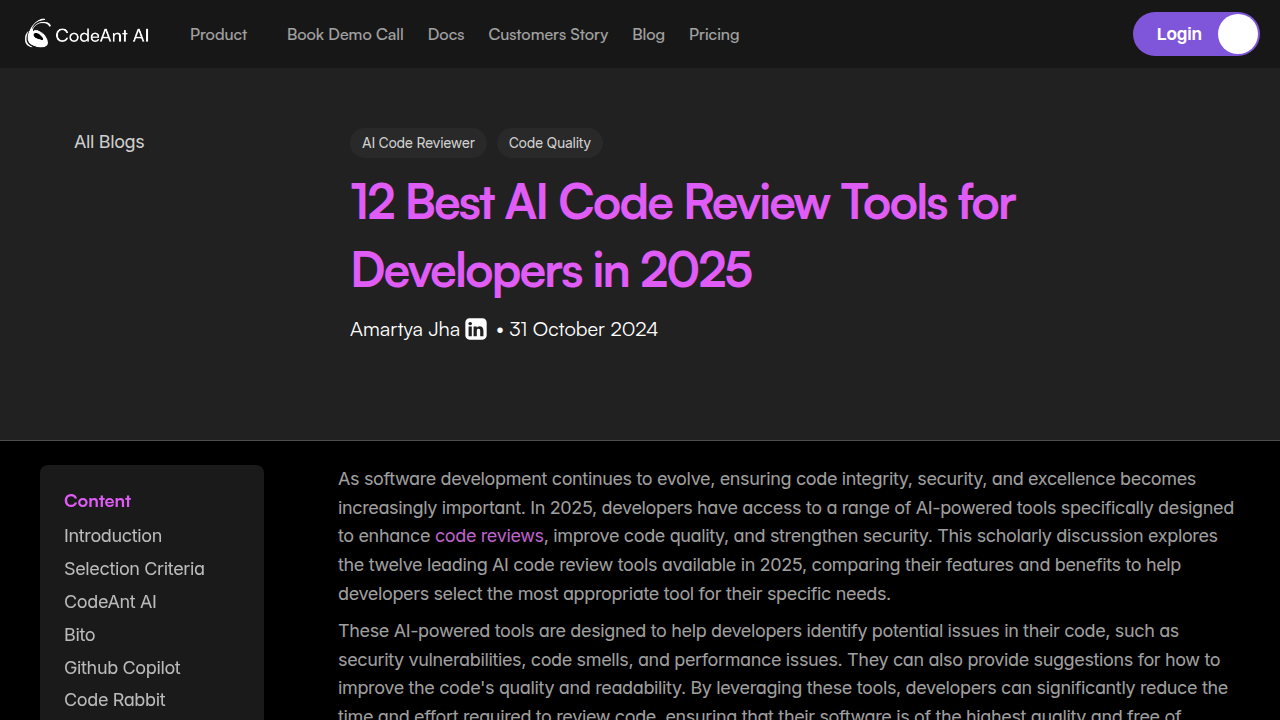 12 Best AI Code Review Tools for Developers in 2025