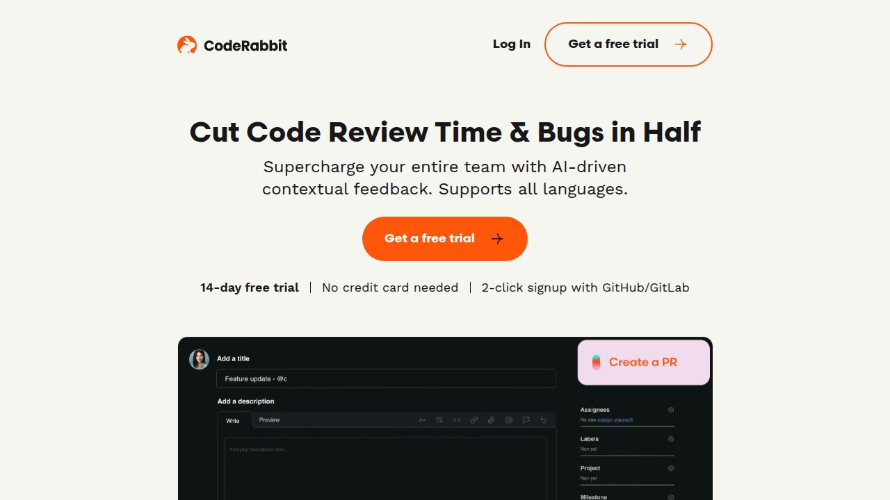 AI Code Reviews | CodeRabbit | Try for Free