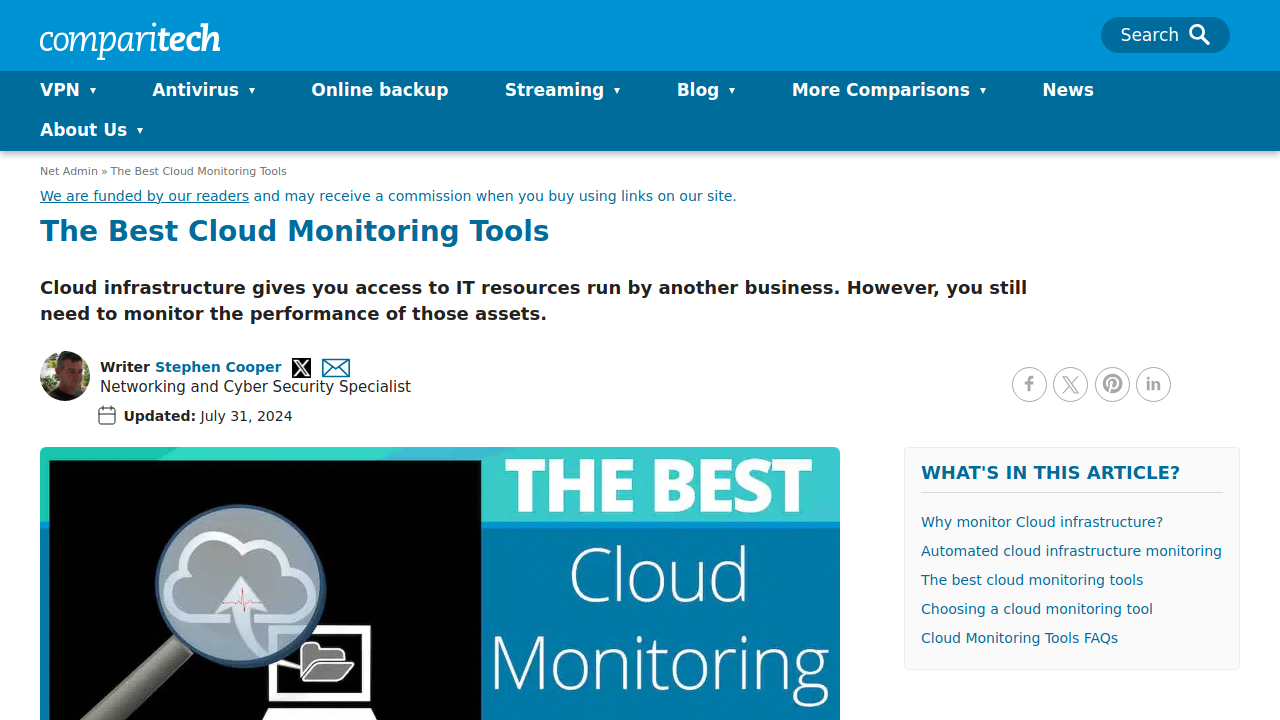 8 Best Cloud Monitoring Tools 2025 (Paid & Free)9 - Comparitech