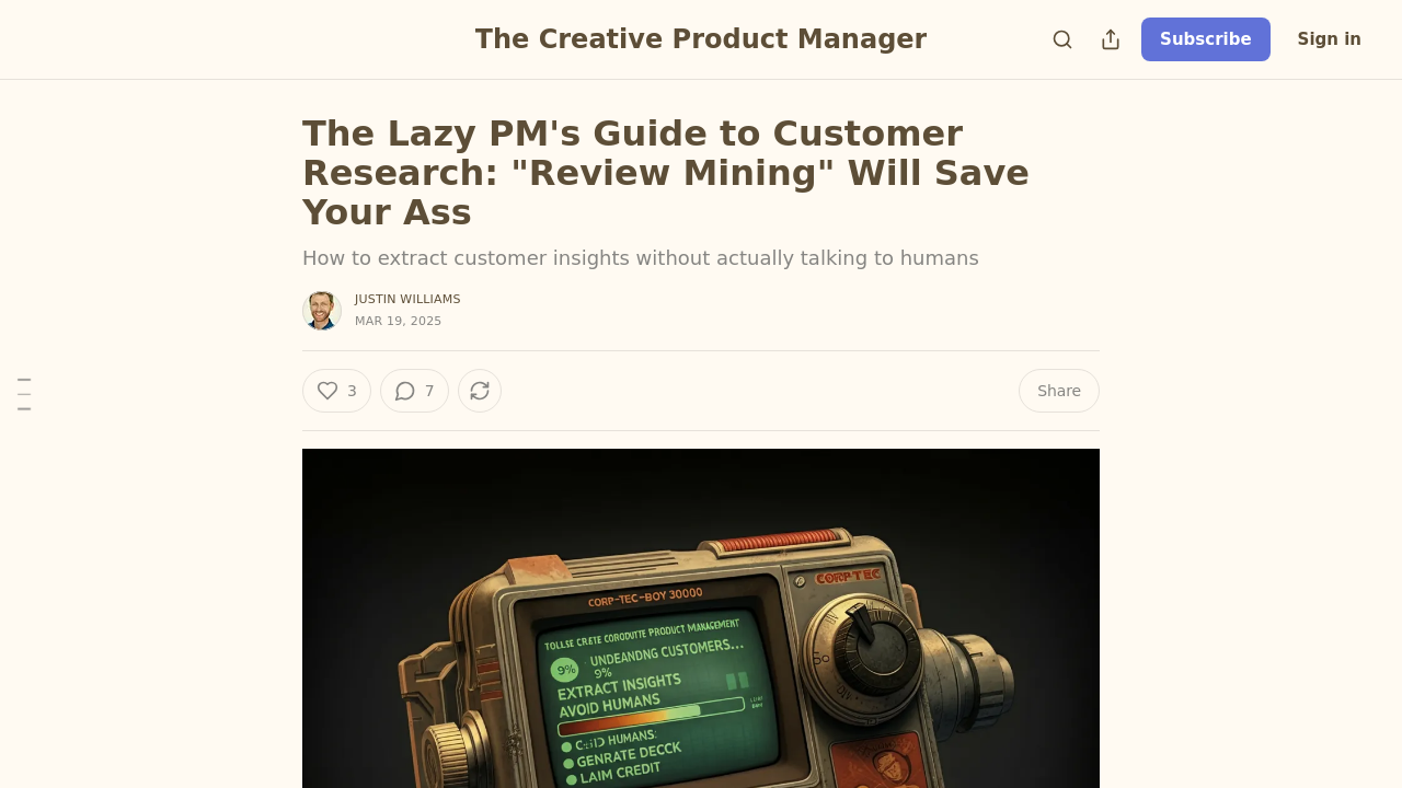 The Lazy PM's Guide to Customer Research: 