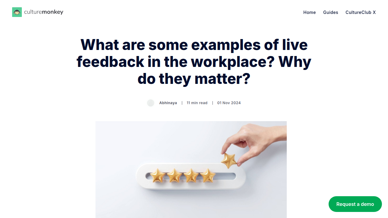 Why does live feedback matter in the workplace with …