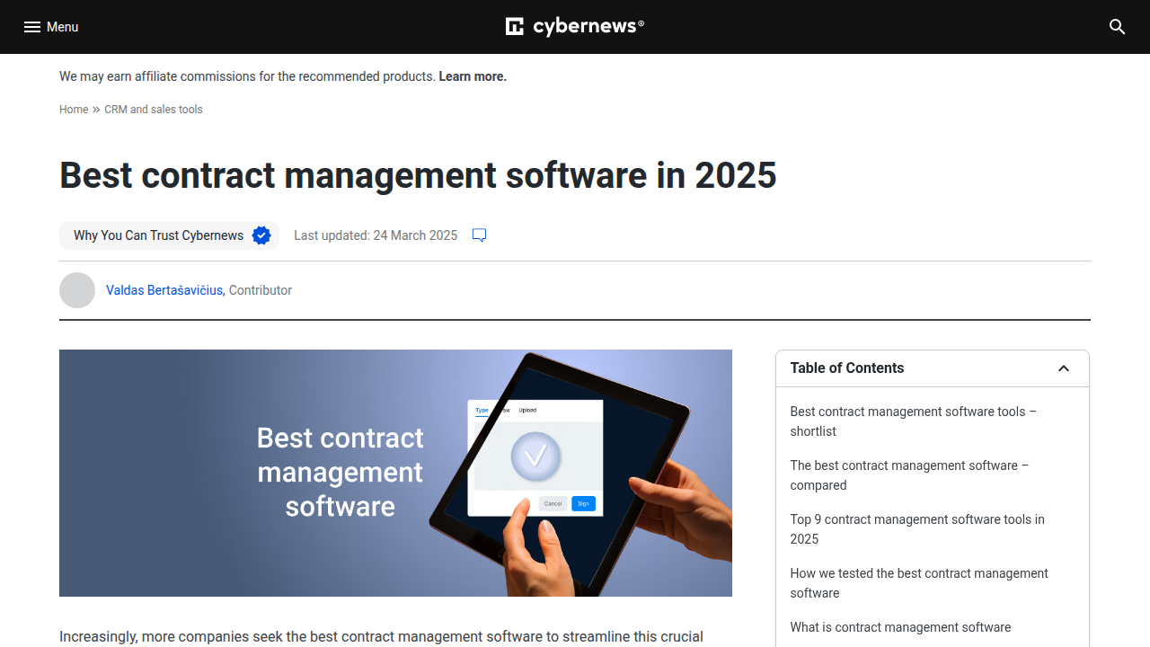9 Best Contract Management Software in 2025 Reviews - Cybernews