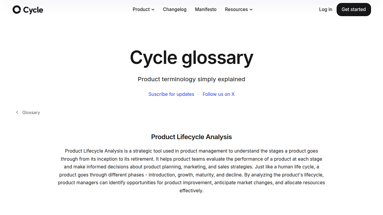 Product Lifecycle Analysis | Cycle