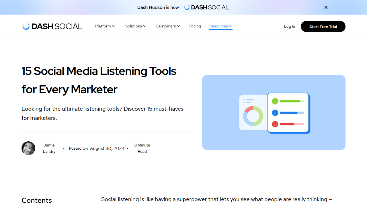 Top 15 Social Media Listening Tools in 2025 | Dash …