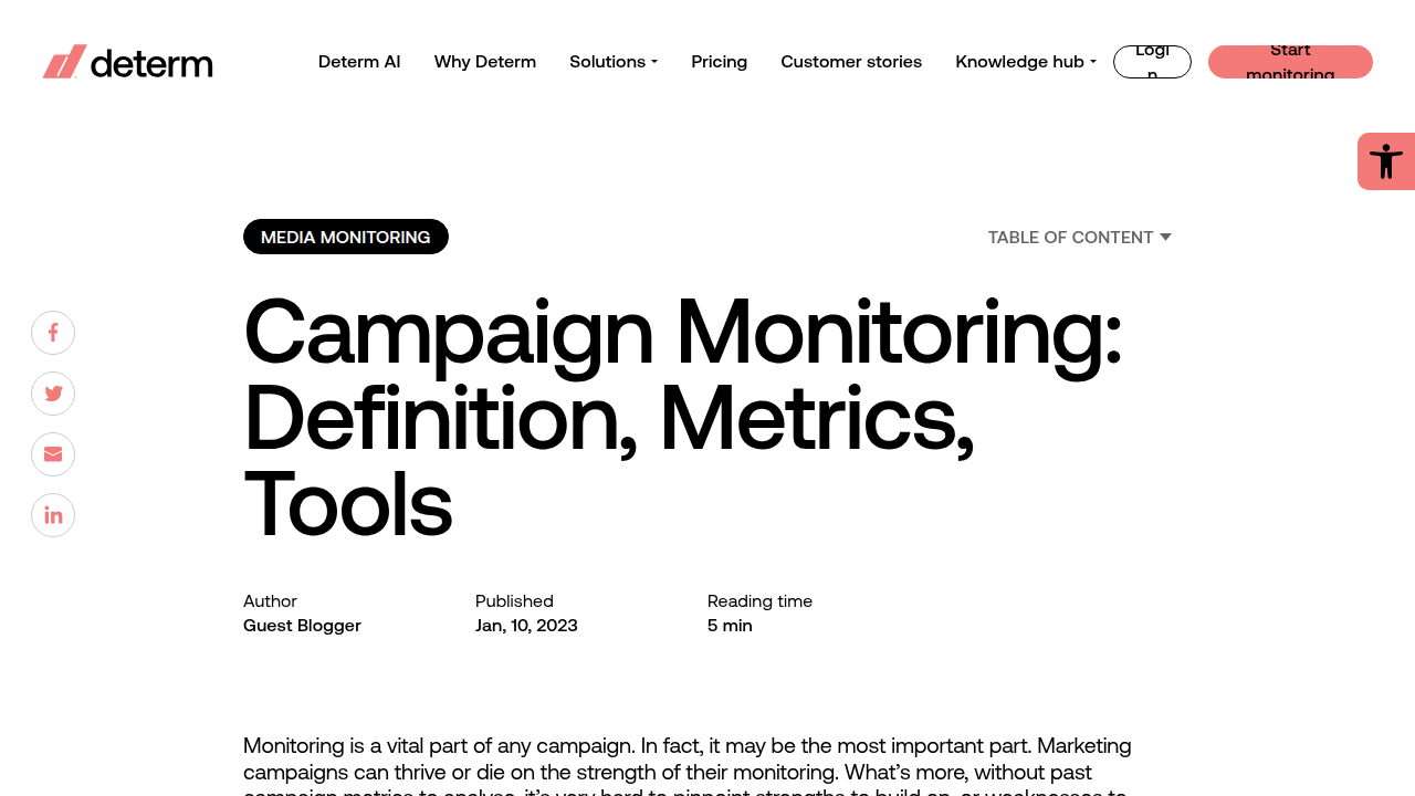 Campaign Monitoring: Definition, Metrics, Tools - Determ