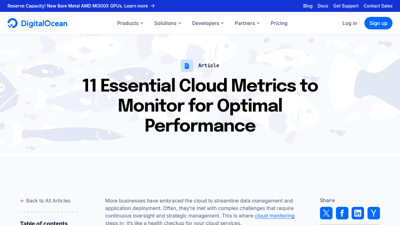 11 Essential Cloud Metrics to Monitor for Optimal Performance