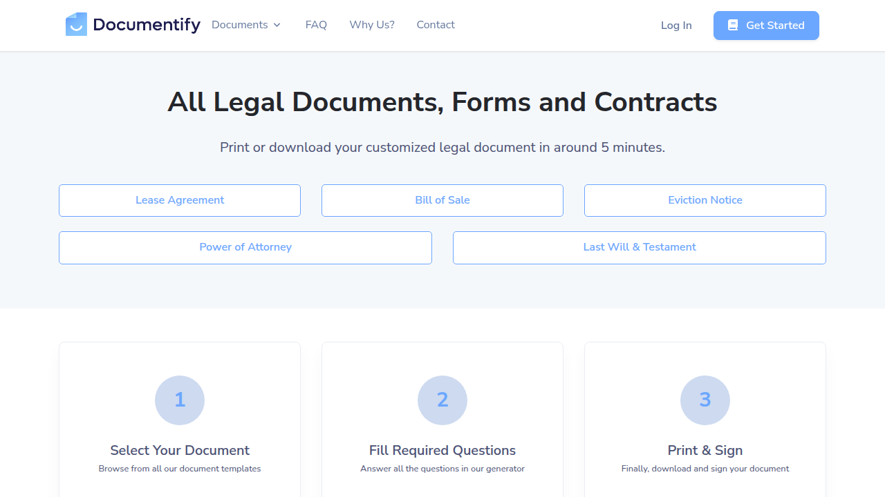 Documentify | Generate Your Legal Documents Now!