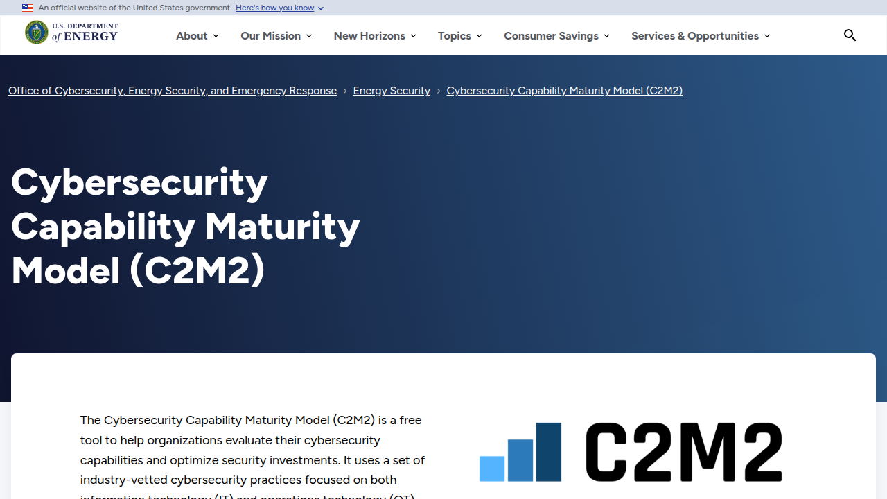 Cybersecurity Capability Maturity Model (C2M2) - Department of …