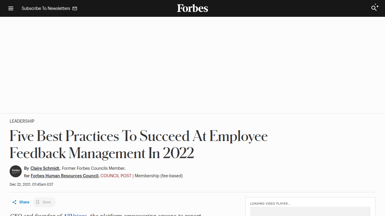 Five Best Practices To Succeed At Employee …