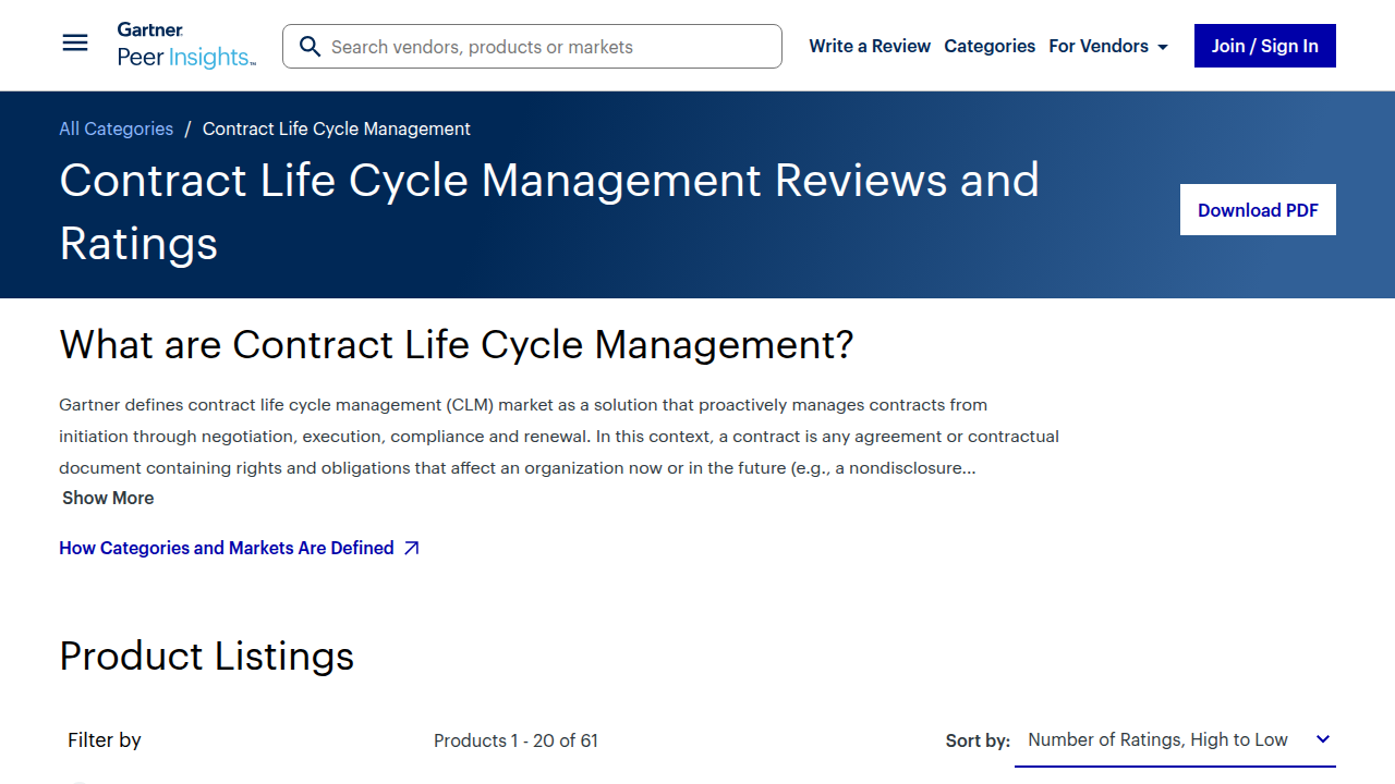Contract Life Cycle Management Reviews and Ratings - Gartner
