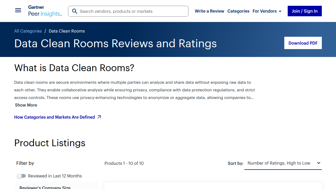 Best Data Clean Rooms Reviews 2025 | Gartner Peer Insights