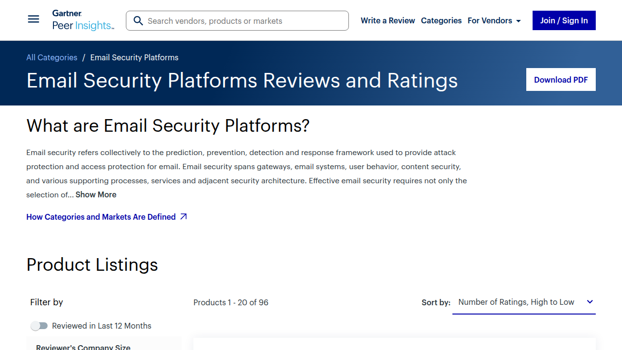 Email Security Platforms Reviews and Ratings - Gartner