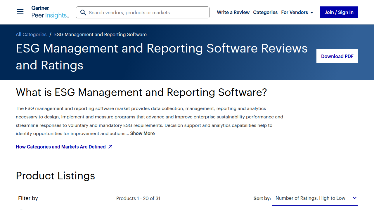 ESG Management and Reporting Software Reviews and Ratings