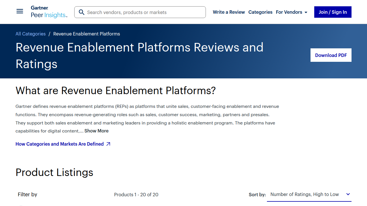 Revenue Enablement Platforms Reviews and Ratings - Gartner