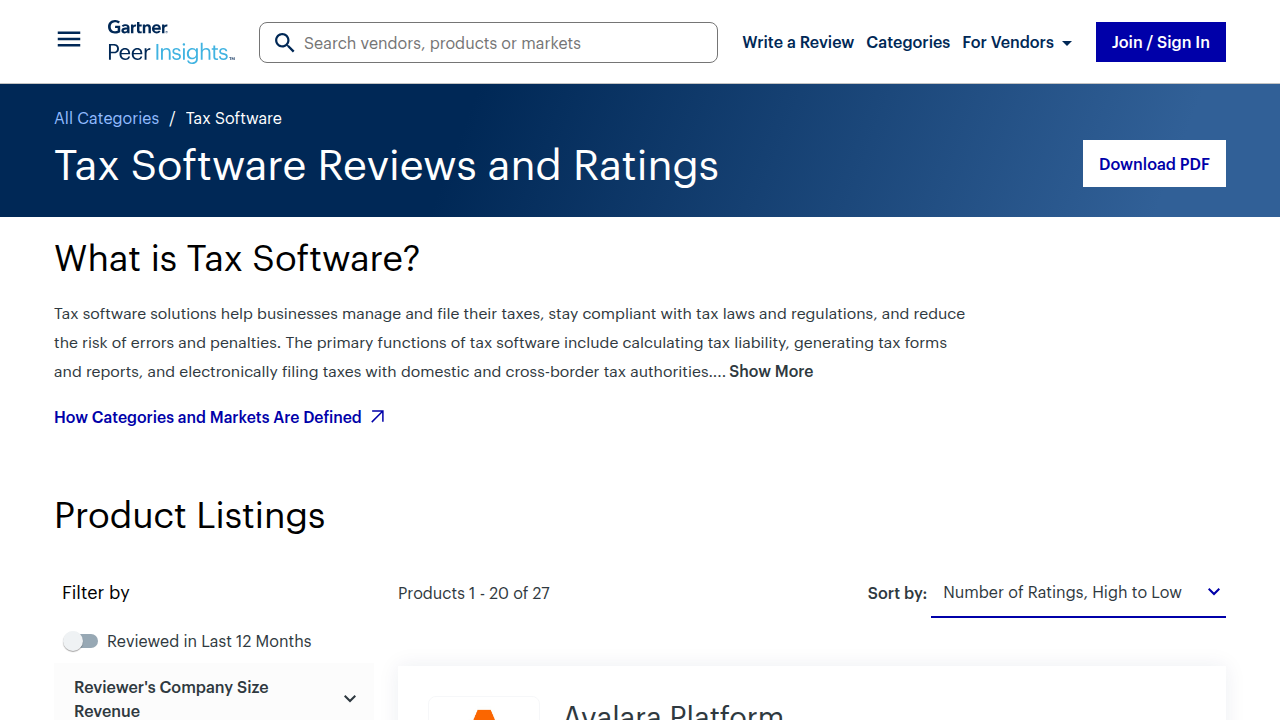 Best Tax Software Reviews 2025 | Gartner Peer Insights