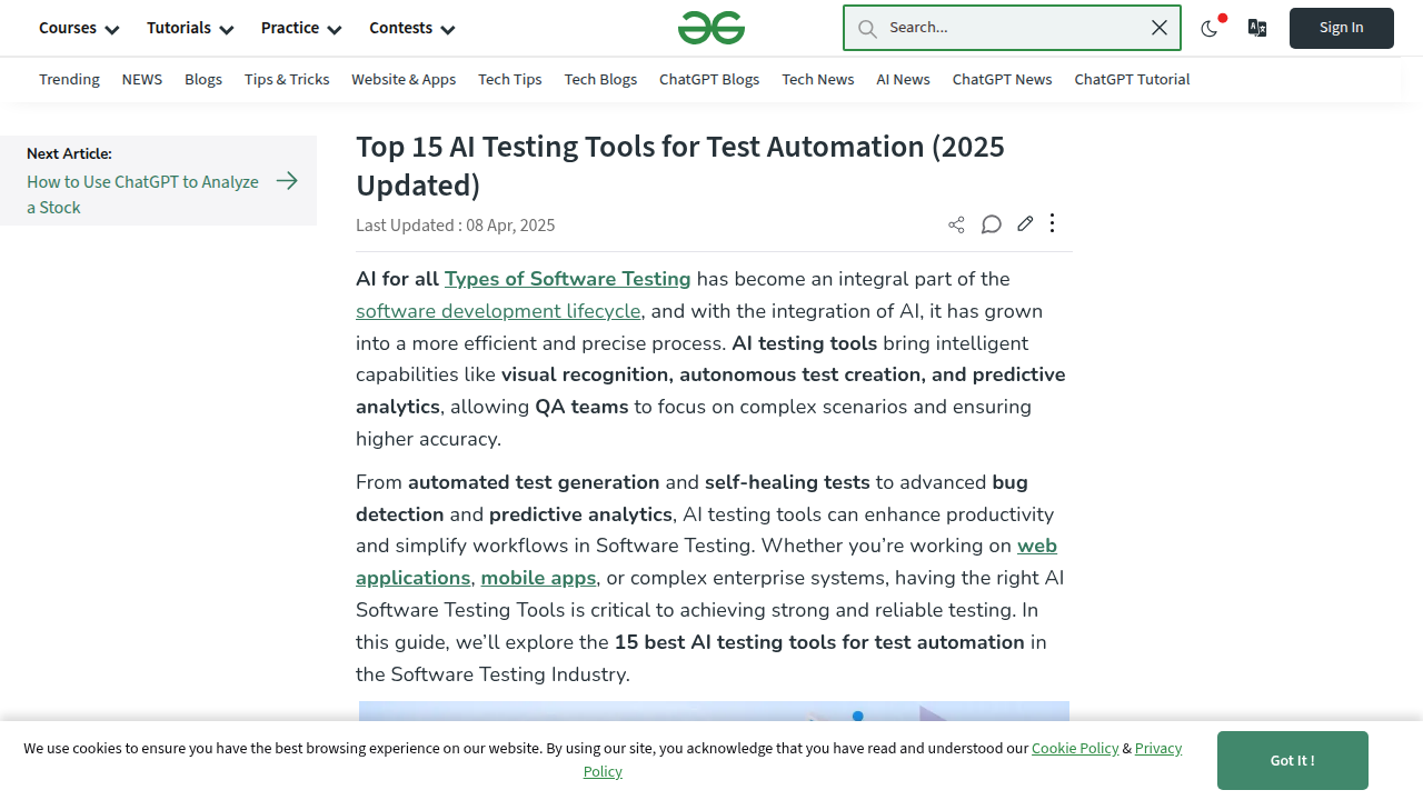Top 15 AI Testing Tools for Test Automation (2025 Updated)