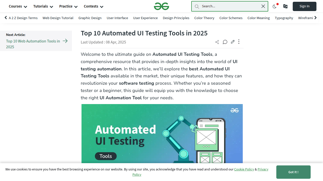 Top 10 Automated UI Testing Tools in 2025
