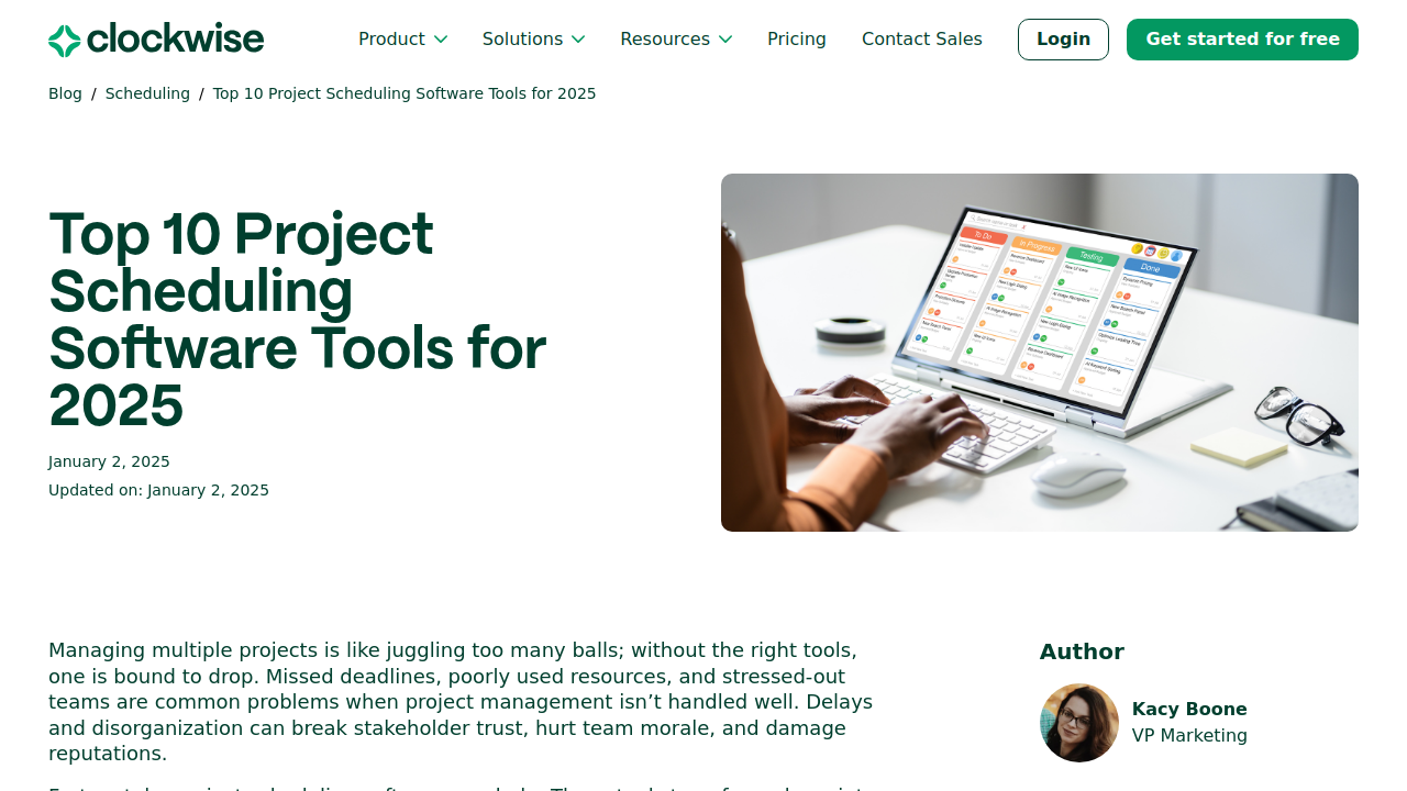 Top 10 Project Scheduling Software Tools for 2025